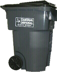 cardinal disposal wheeled tote for garbage removal left